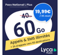 LYCAMOBILE Pass National L Plus 19,99€