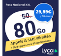 LYCAMOBILE Pass National XXL 29,99€