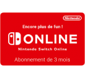 Nintendo Switch Abonnement 3 mois digital 7,99€