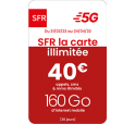 SFR La Carte 40€ compatible 5G + 160Go 