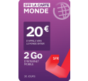 SFR La Carte Monde 20€ +2Go