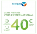 Carte Bouygues telecom VERS L'INTERNATIONAL 40€